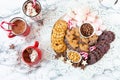 Hot chocolate with whipped cream Royalty Free Stock Photo