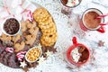 Hot chocolate with whipped cream Royalty Free Stock Photo