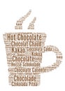 Hot chocolate word cloud in different languages