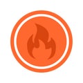 Hot Circle Icon Royalty Free Stock Photo