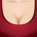 hot cleavage. Vector illustration decorative design