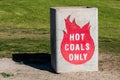 Hot Coals Bin in Grass