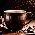 Hot cocoa Mug with chunks of chocolate