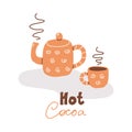 Hot cocoa hand writting lettering