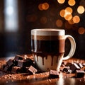 Hot cocoa Mug with chunks of chocolate