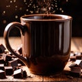 Hot cocoa Mug with chunks of chocolate