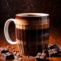 Hot cocoa Mug with chunks of chocolate