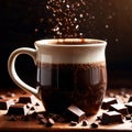 Hot cocoa Mug with chunks of chocolate