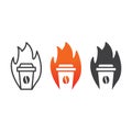 Hot coffee, best product. Vector logo icon template