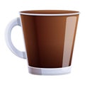 Hot coffee cup icon, cartoon style Royalty Free Stock Photo