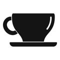 Hot coffee cup icon, simple style