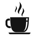 Hot coffee cup icon, simple style Royalty Free Stock Photo