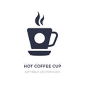 hot coffee cup icon on white background. Simple element illustration from Food concept Royalty Free Stock Photo