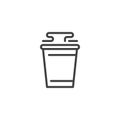 Hot Coffee Cup line icon