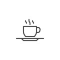 Hot coffee cup line icon Royalty Free Stock Photo