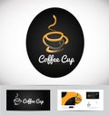 Hot coffee cup logo design Royalty Free Stock Photo