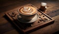 hot coffee cup on table, relax time, morning time, Made by AI,Artificial intelligence