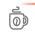 Hot coffee cup vector icon Royalty Free Stock Photo