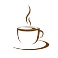 Hot coffee cup vector Royalty Free Stock Photo