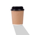 Hot coffee cup on whted background