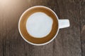 Hot coffee with foam milk
