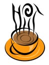 HOT coffee illustration Royalty Free Stock Photo