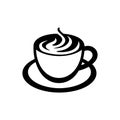 Hot coffee latte icon