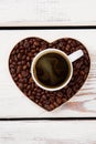 Hot coffee love concept. Royalty Free Stock Photo