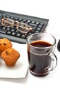 Hot coffee on office Royalty Free Stock Photo