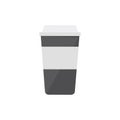 Hot coffee in plastic cup graphic illustration