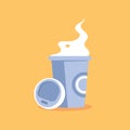 Hot coffee vector or color illustration