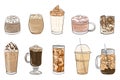 Hot and cold coffee beverage