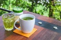 Hot and Cold Green Tea Royalty Free Stock Photo