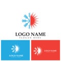 Hot and cold icon graphic design template. Royalty Free Stock Photo