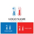 Hot and cold icon graphic design template. Royalty Free Stock Photo