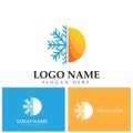 Hot and cold icon graphic design template. Royalty Free Stock Photo