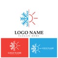 Hot and cold icon graphic design template. Royalty Free Stock Photo