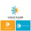 Hot and cold icon graphic design template. Royalty Free Stock Photo