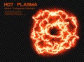 Hot Cold Plasma Ball - Transparent Vector Red Plasm Clew Royalty Free Stock Photo