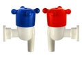 Hot and Cold Water Faucets Royalty Free Stock Photo