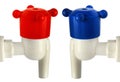 Hot and Cold Water Faucets Royalty Free Stock Photo