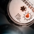 Hot and cold water meter Royalty Free Stock Photo