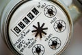 Hot and cold water meter Royalty Free Stock Photo