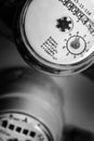 Hot and cold water meter Royalty Free Stock Photo