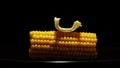Hot corn. Slice of butter on sweetcorn cob Royalty Free Stock Photo