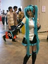 Hot Cosplay Girl with Long Teal Hair