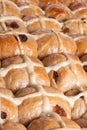 Hot cross buns closeup