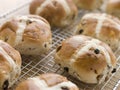 Hot Cross Buns on a cooling rack