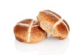 Hot cross buns with raisins Royalty Free Stock Photo