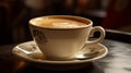 A Hot Cup of Cafe Au Lait for a Classic French Experience Royalty Free Stock Photo